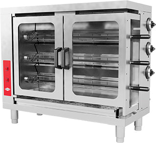 Elektrischer Hähnchen-Grill – 9,9 kW – 18 Stück – 1194×481×820 mm