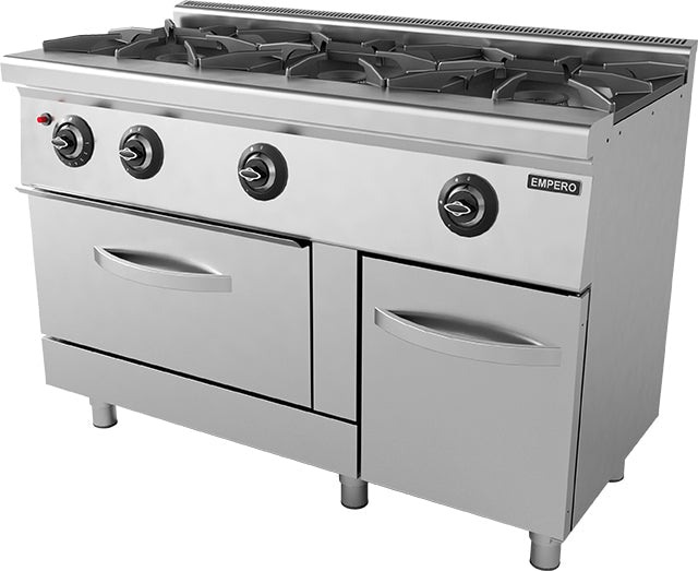 Cucina a gas 3 fuochi con forno Snack Series – 1200×635×850 mm