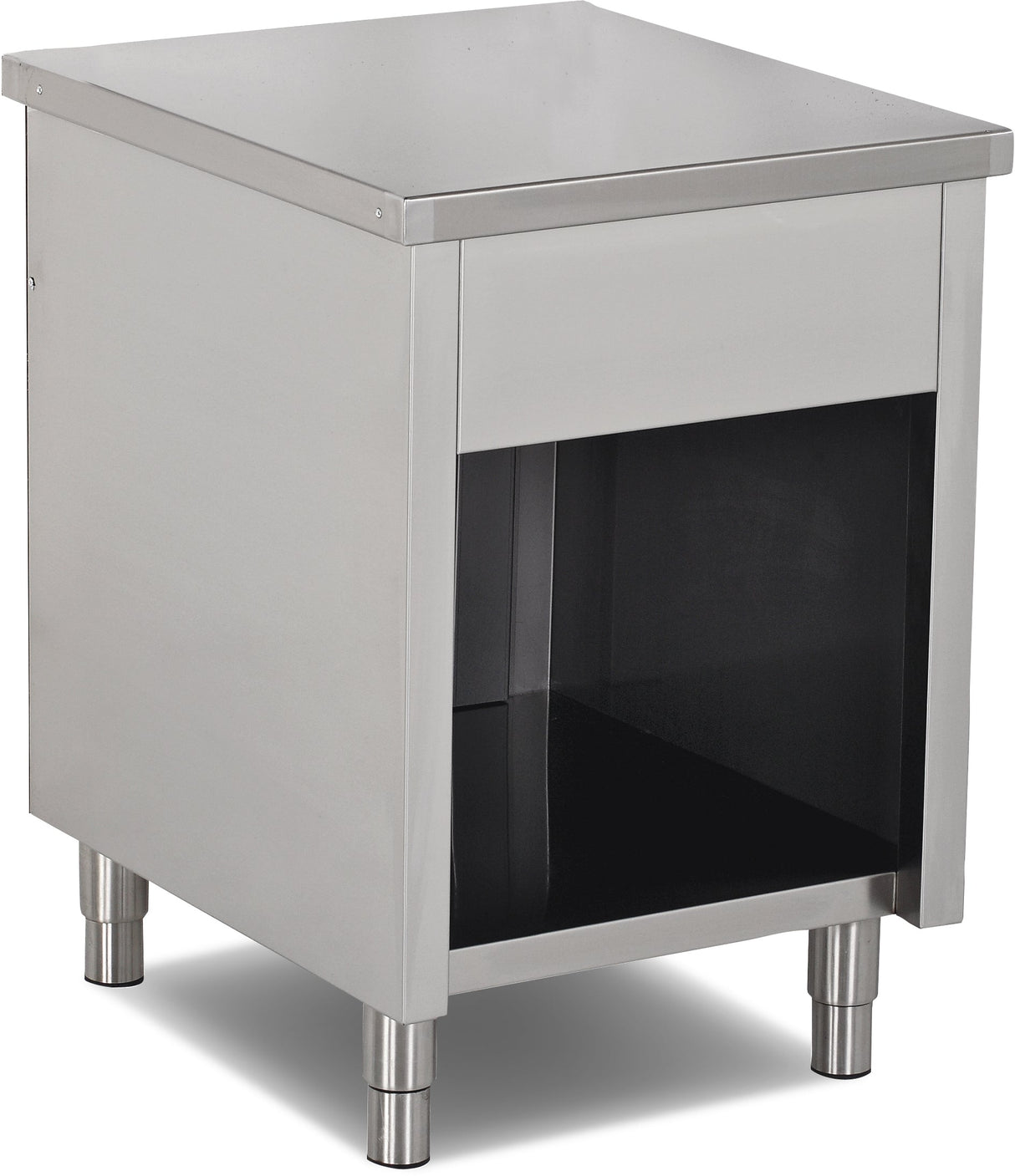 Neutralserviceeinheit – Edelstahl – verstellbare Füße – 600×790×850 mm