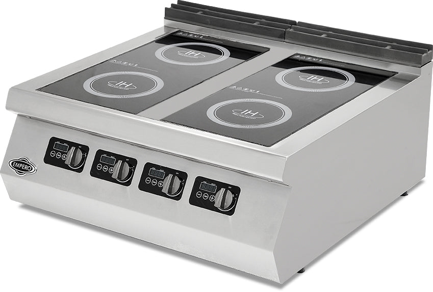 Induktionsherd Serie 700 Plus – 12 kW Leistung – 400V – Glaskochfeld – 800×730×300 mm