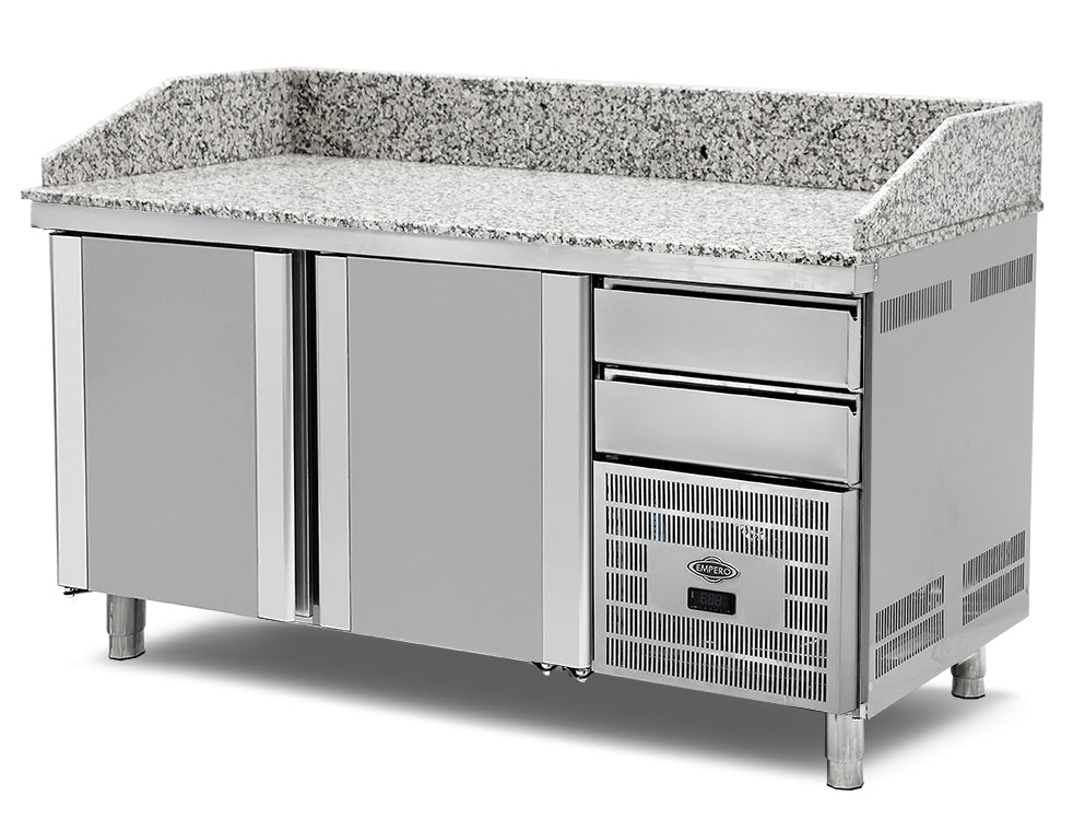 Table réfrigérée granite pizza 3 portes 2100×800×1020 mm – 500 l – 2100×800×1020 mm
