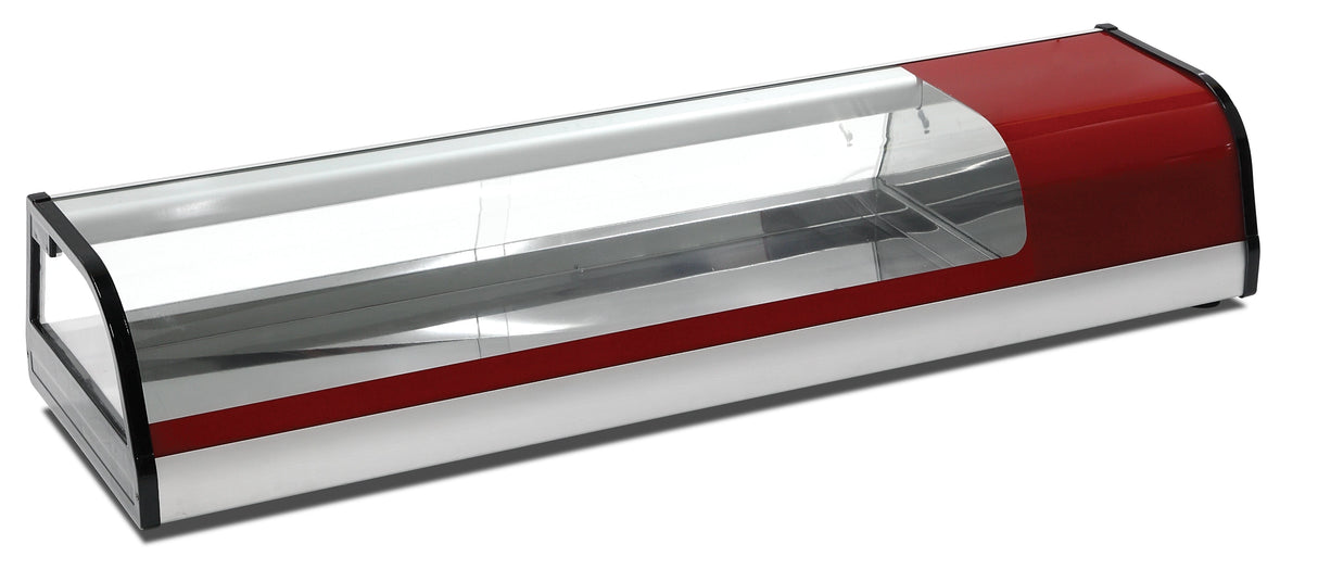 Sushi Vitrine – 6 GN 1/3 – digitale Temperaturanzeige – 1400×400×250 mm