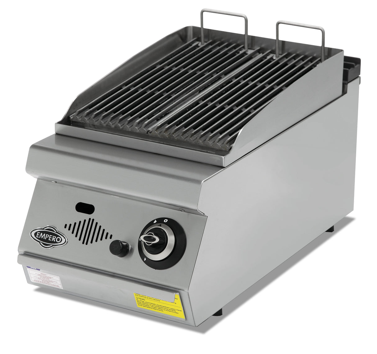 Gasdampfgrill – 7 kW – 2 Heizzonen – Gusseisen-Grill – 400×900×300 mm