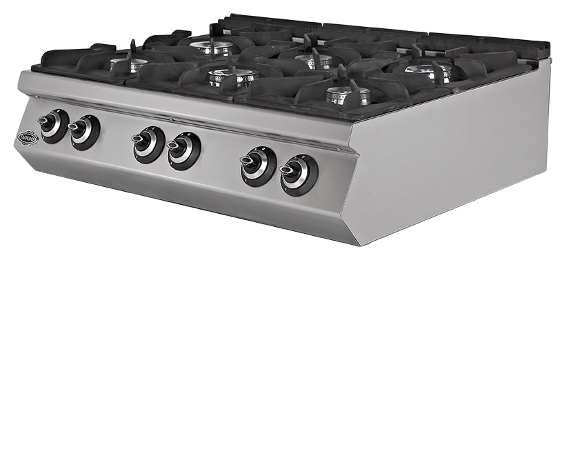 Cucina a gas 6 fuochi – Serie 700 Plus – 1200×730×300 mm