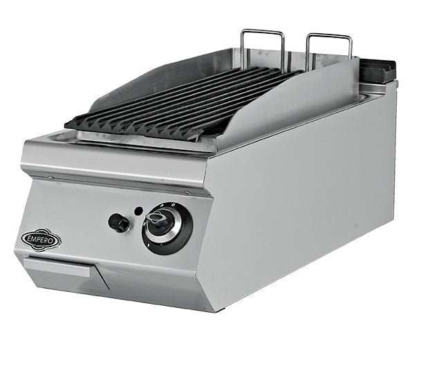 Grill a pietra lavica a gas Serie 700 Plus – 2 zone di riscaldamento – 400×730×300 mm