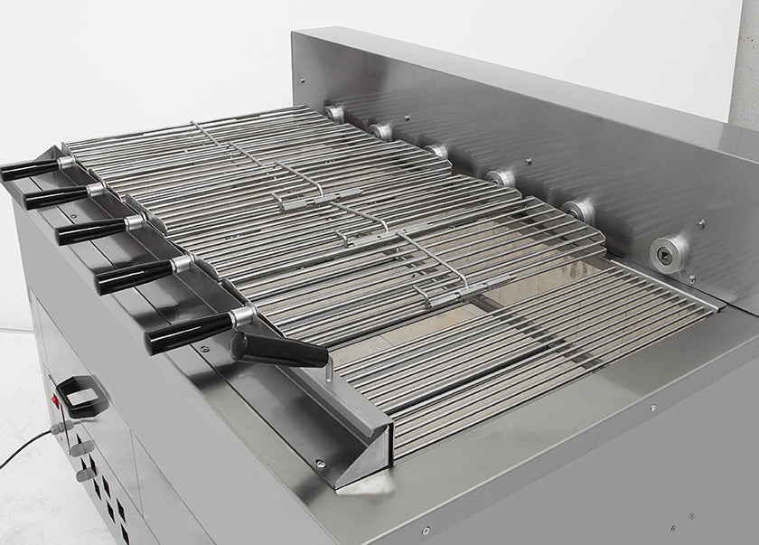 Horizontaler Hähnchengrill – 5 Spieße – 1200×930×1100 mm