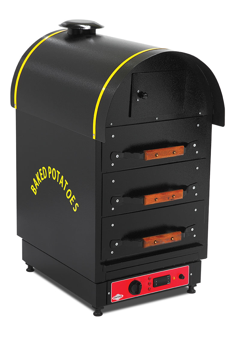 Elektrischer Kartoffelbackofen – 3 Schubladen – 4,5 kW – 500×700×980 mm