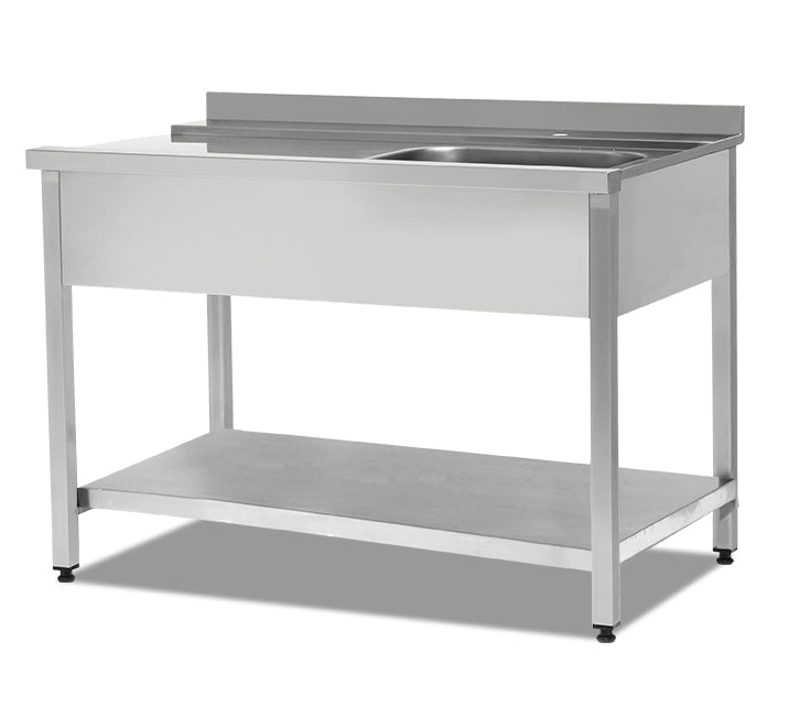 Banc d'entrée lave‑vaisselle évier simple avec étagère (droite) – 1 m³