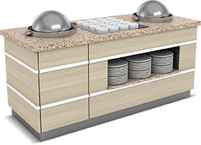 Suppenausgabe – 3 fach – Design Galata – 2400×900×900 mm