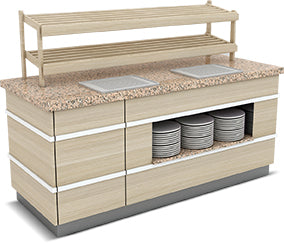 Buffet Tisch – Granitplatte Holzdekor – Design Galata – 1400×900×900 mm