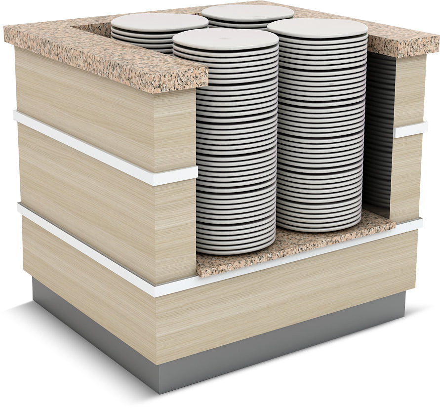 Sistema buffet – Piano granito – Decorazione legno – Stile Galata – 1100×900×900 mm