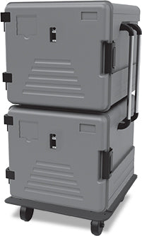 Thermobox Heißhaltebox 2x83 l mit Seitenöffnung – 550×636×1403 mm