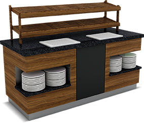 Buffet System – Granittischplatte – Holzdekor – Design Sumela – 1800×900×900 mm