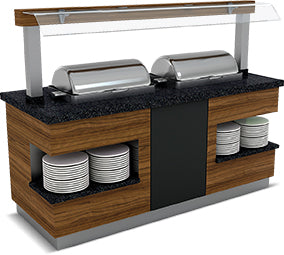 Buffet-System – 1/1 GN Warmhalteeinheit – Granittisch – Design Sumela – 1200×900×900 mm