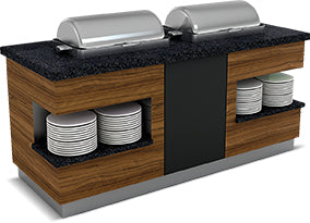 Buffet System – Granittisch – 3x1/1 GN Warmhaltebehälter – Design Sumela – 2600×900×900 mm