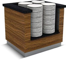 Buffet Station – Granittischplatte – Holzdekor – Design Sumela – 1100×900×900 mm