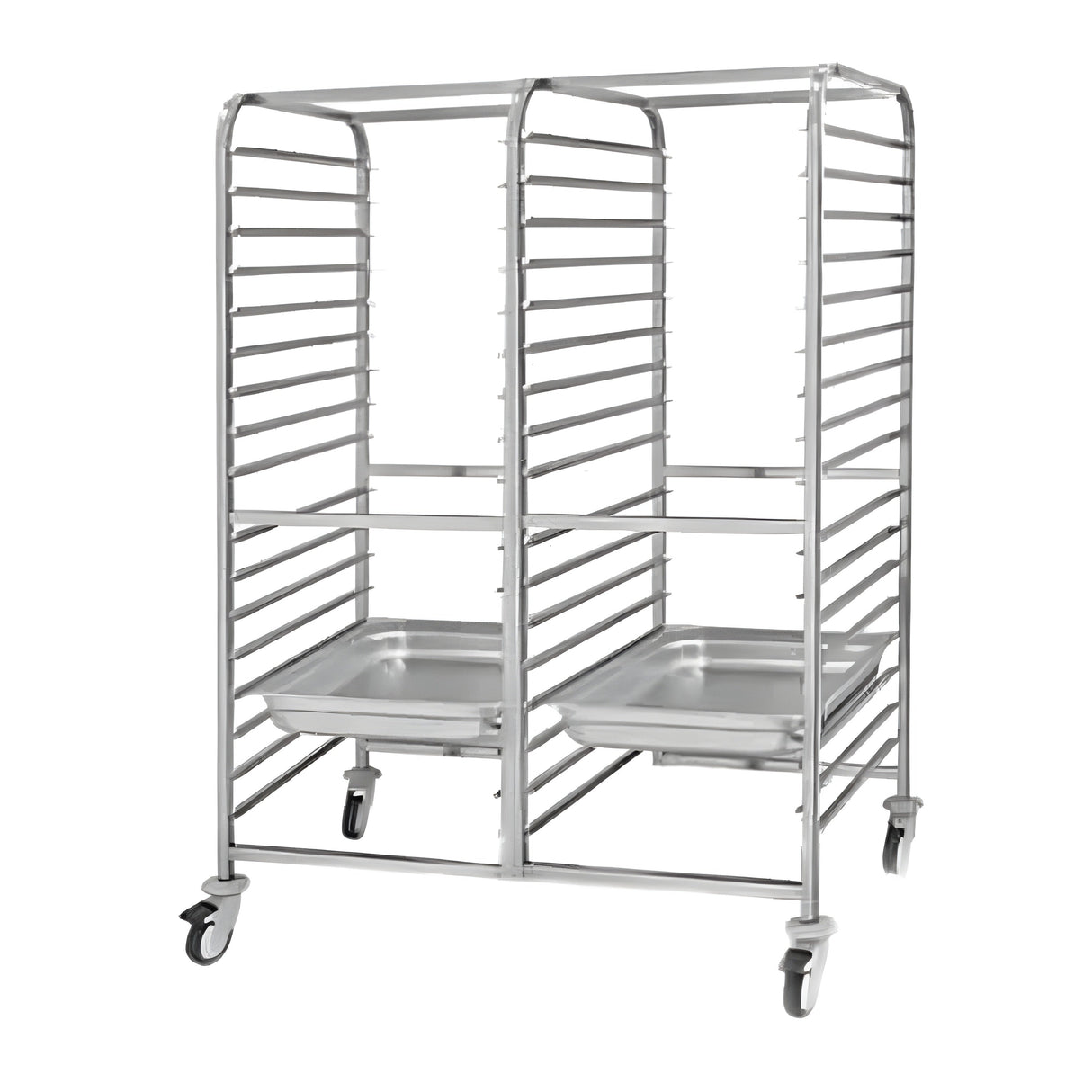 GN Wagen High Twin 2/1 GN – 34 Tabletts – 1150×680×1720 mm