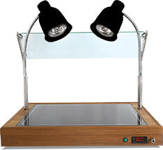 Warme Vitrine Holzgehäuse – 2x1/1 GN – Digitalsteuerung – 800×600×120 mm