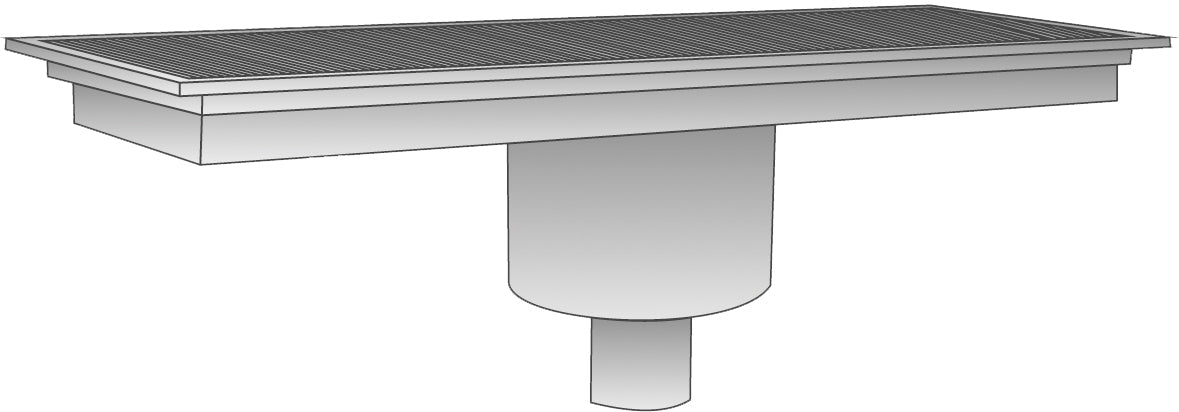 Trop-plein – sortie basse 74 mm Ø – 300×300×150 mm