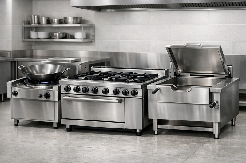 Gasherde & Gas-Kochgeräte (Wok, Kippbratpfannen)