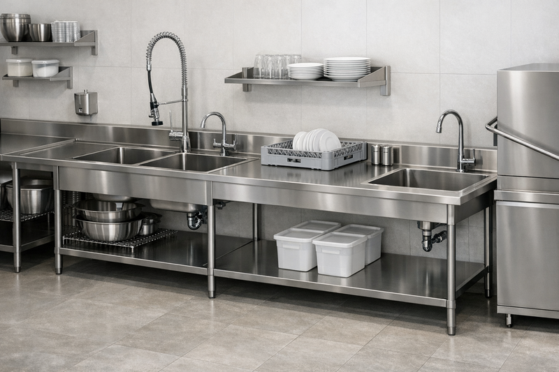 Spültische & Arbeitstische mit Becken