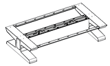 Kombinationstisch Serie 900 Plus – 2400×1710×550 mm mit Unterschrank