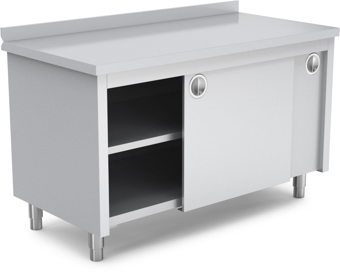 Arbeitstisch – Edelstahl – mit Zwischenboden – 2000×700×850 mm
