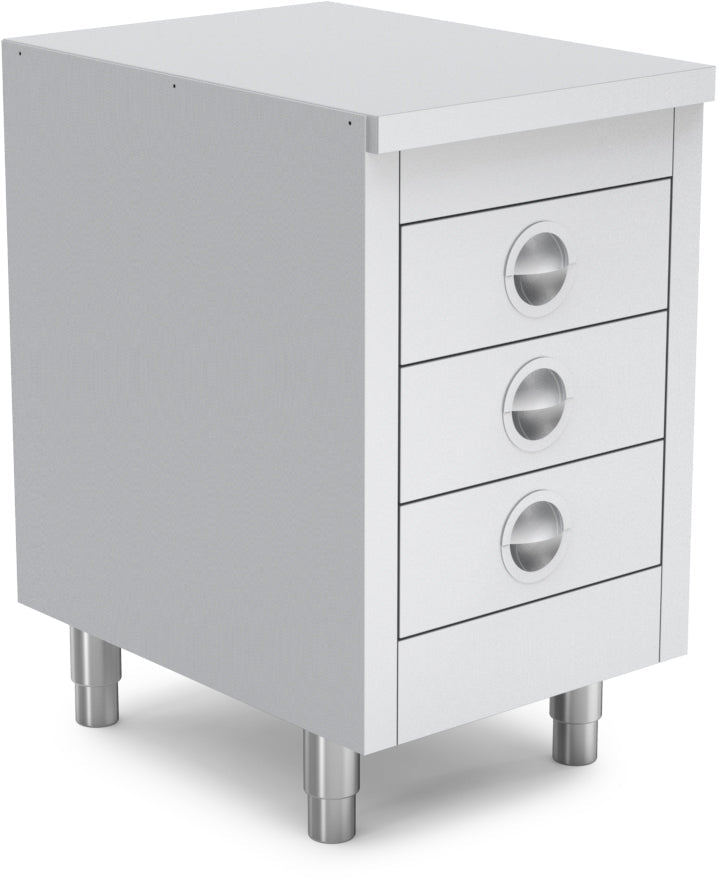 Arbeitstisch – verstellbare Füße – Schubladen mit Rückwand – 500×600×850 mm