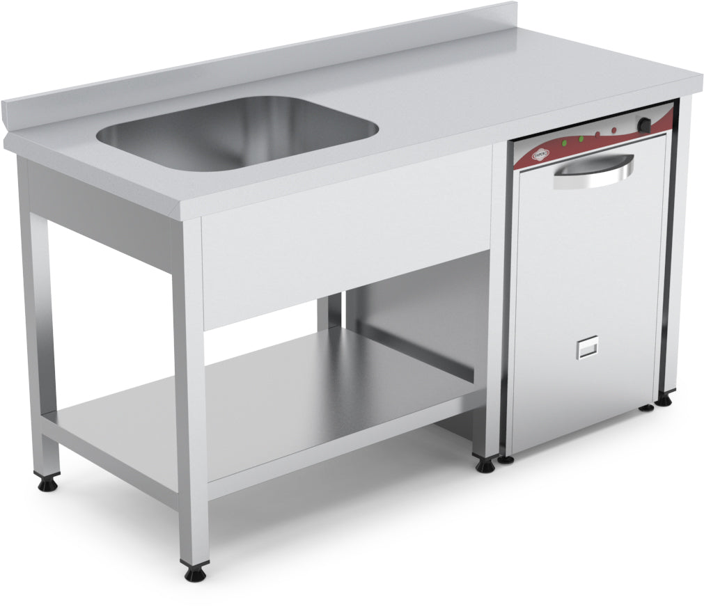 Spültisch – 1 Becken links – mit Grundboden – 2000×700×850 mm