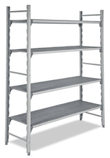 Étagères en polypropylène – pieds en aluminium – 5875×500×1800 mm