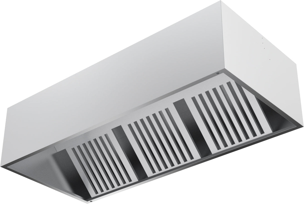 Cappa a parete – forma box – 6 filtri – 4000×1100×500 mm