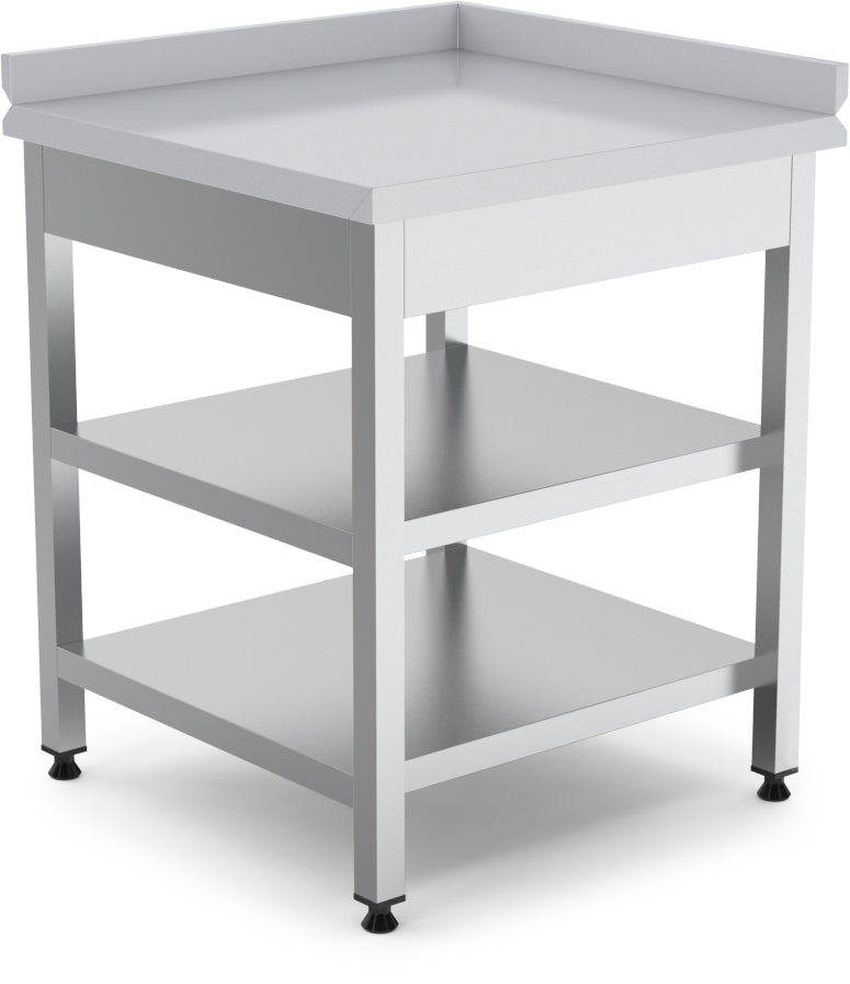 Eck-Arbeitstisch – rechts – mit Zwischenboden – 600×600×850 mm