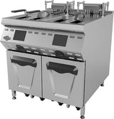 Fritteuse mit Ölfilter Serie 900 Plus – 25+25 l – 800×900×850 mm