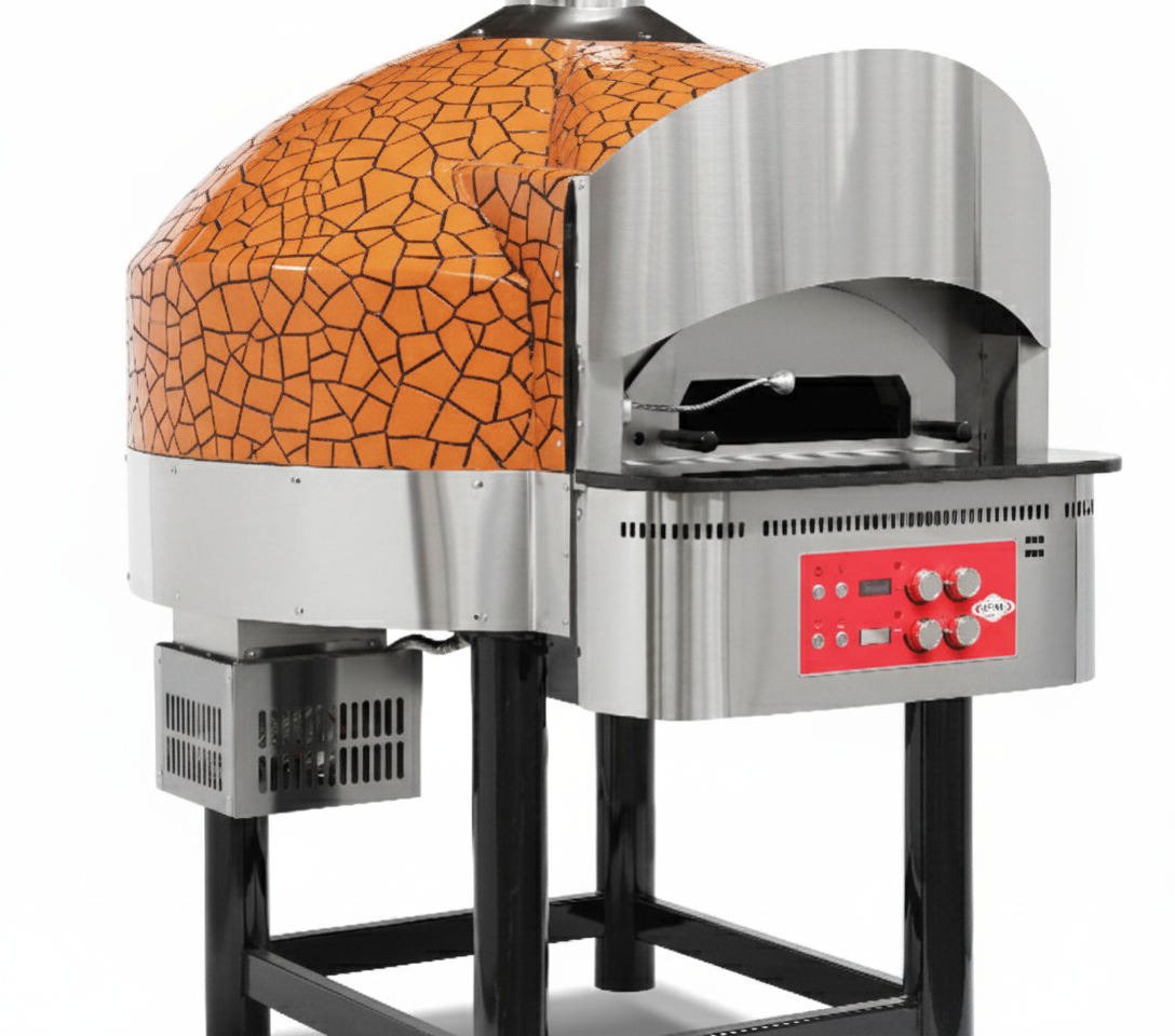 Feststehender Gas-Pizzabackofen – Ø 300 mm – 9 Pizzen