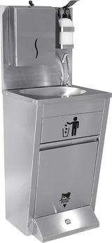 Handwaschbecken – Fußbetätigung – Edelstahl – 500×450×850 mm