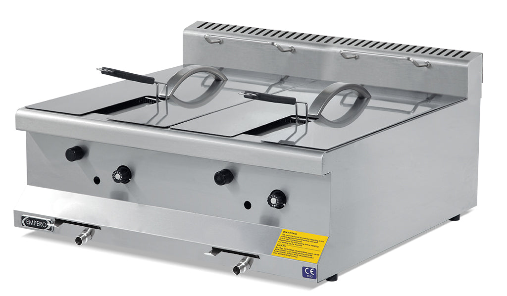 Gas-Fritteuse – 10+10 l Snack Serie – 600×635×285 mm