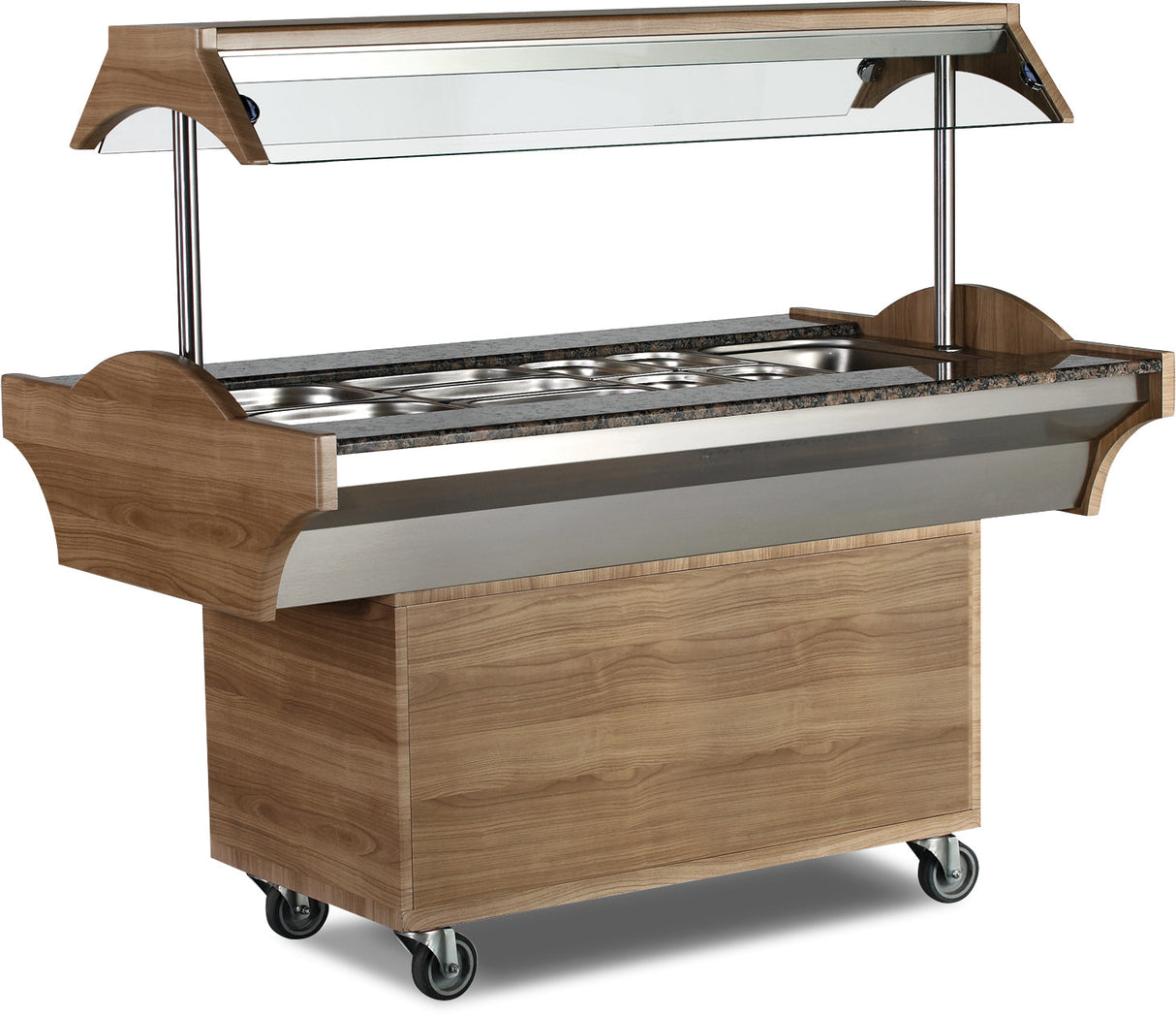 Hot Buffet – 6x1/1 GN – thermostatische Steuerung – Lichtsystem – 2100×890×870 mm