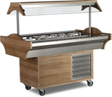 Bar à salade froide – 5x1/1 GN éclairage LED réfrigérant R - 290 1800×890×870 mm