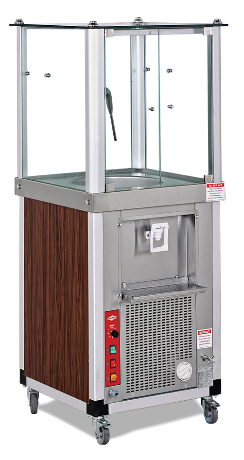Ayranbereiter – Holzdekor – 40 l – 660×600×1528 mm