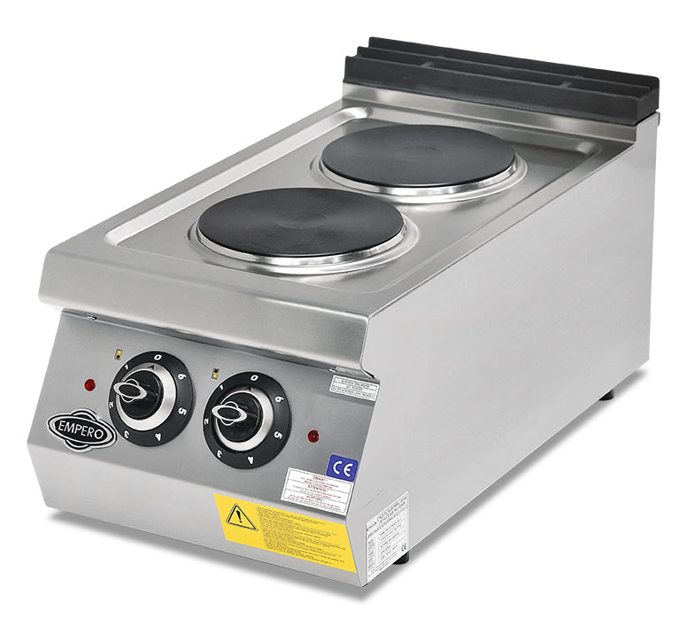 Elektrischer Herd – 2 Kochplatten – 4 kW – 400×730×300 mm