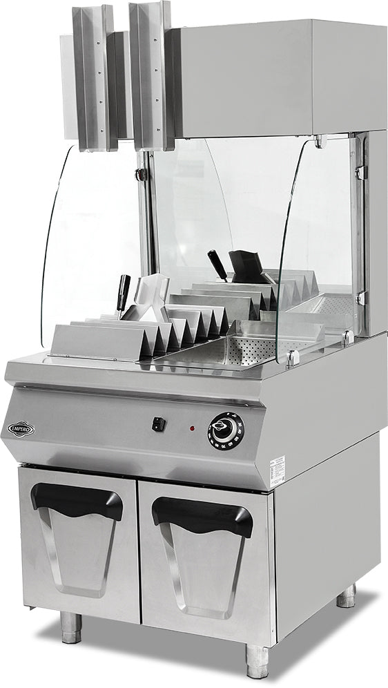 Chips Warmhalteeinheit Serie 900 Plus – 800×900×1830 mm – 400V – 2,8 kW