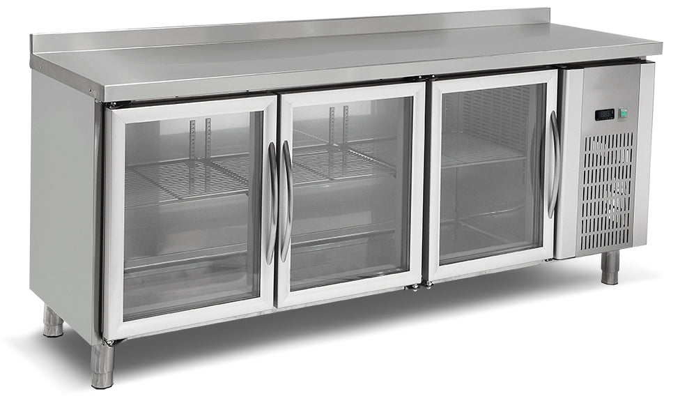 Banco frigorifero 4 porte – raffreddamento ventilato – controllo digitale – 2550×600×850 mm