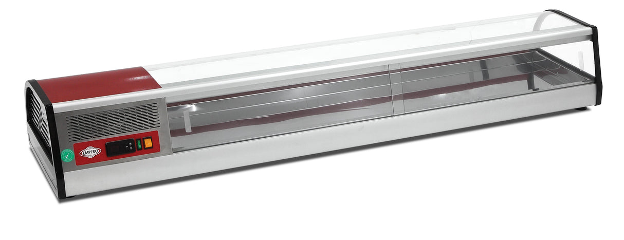 Sushi Display Unit – 8 GN 1/3 – LED-Beleuchtung – Digitales Thermometer – 1740×400×250 mm