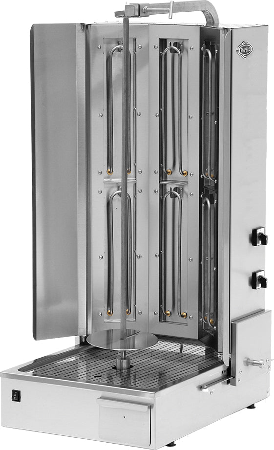 Shawarma-Grill – 6 Brenner – Motor unten – 703×707×1283 mm