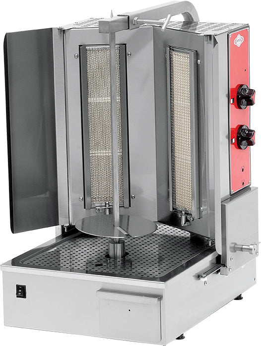 Shawarma-Grill – Gas – 2 Brenner – Motor unten – 508×622×872 mm