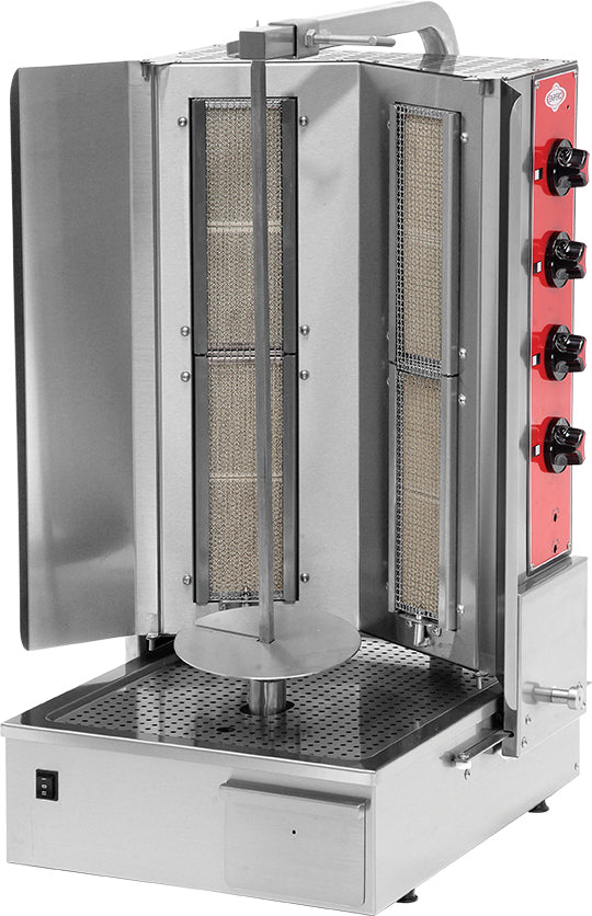 Shawarma-Grill Gas Motor unten 4 Brenner 10 kW 508×622×1007 mm