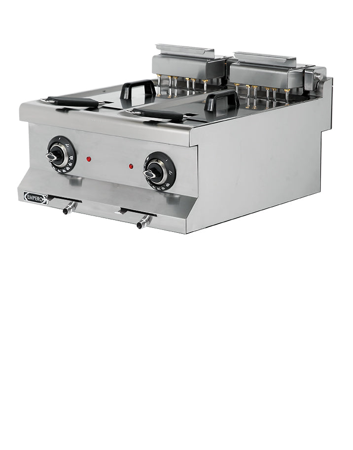 Elektrische Fritteuse – 10+10 l – Snack Serie – 600×635×285 mm