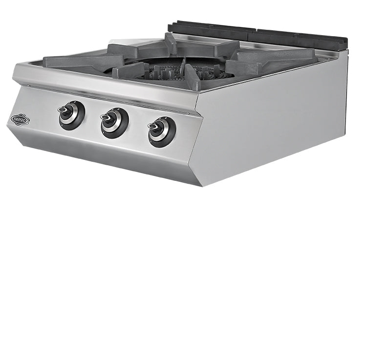 Gasherd 4 - flammig – 31,25 kW – Serie 900 Plus – 800×900×300 mm