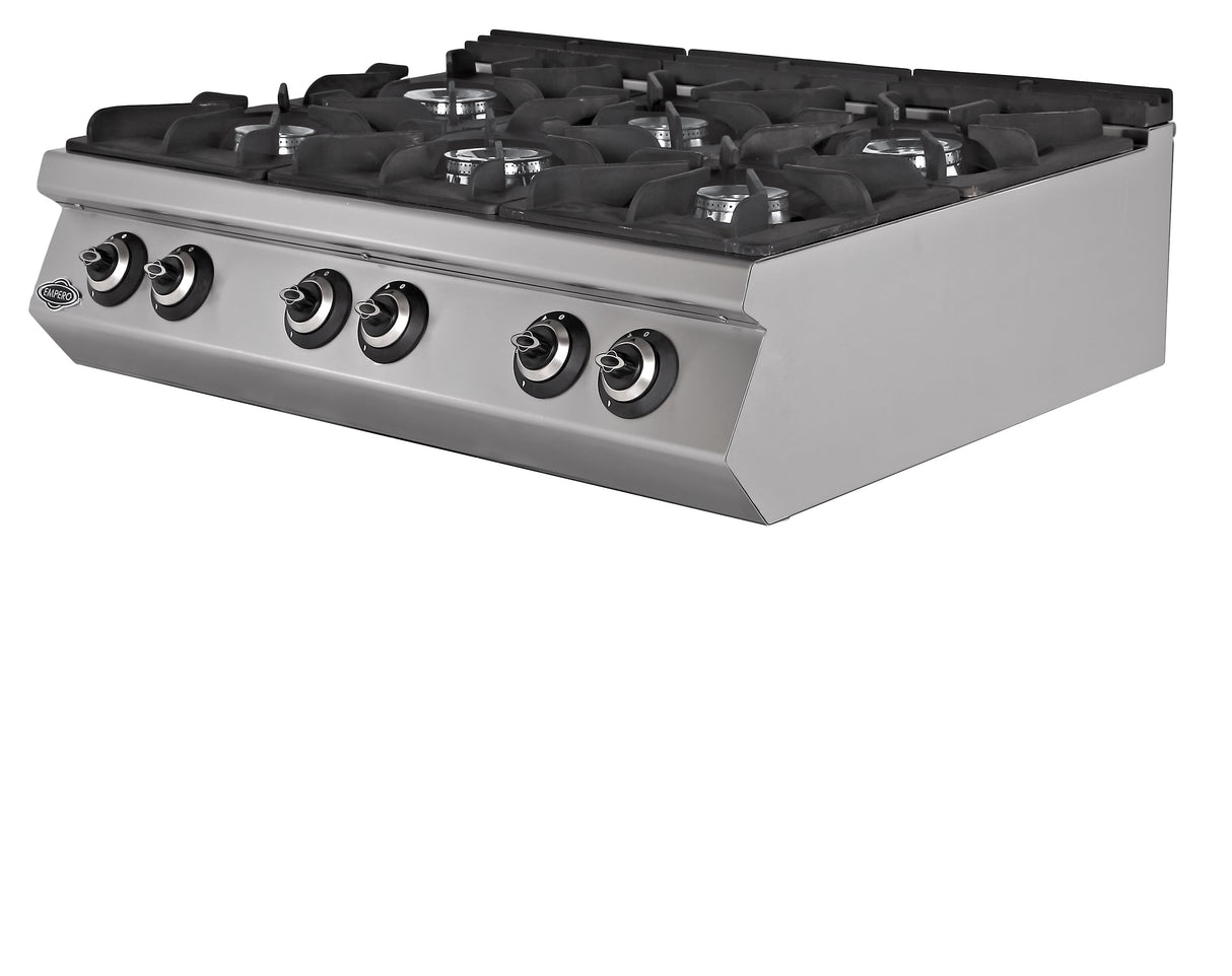 Gasherd 6 - flammig – Serie 900 Plus – 1200×900×300 mm
