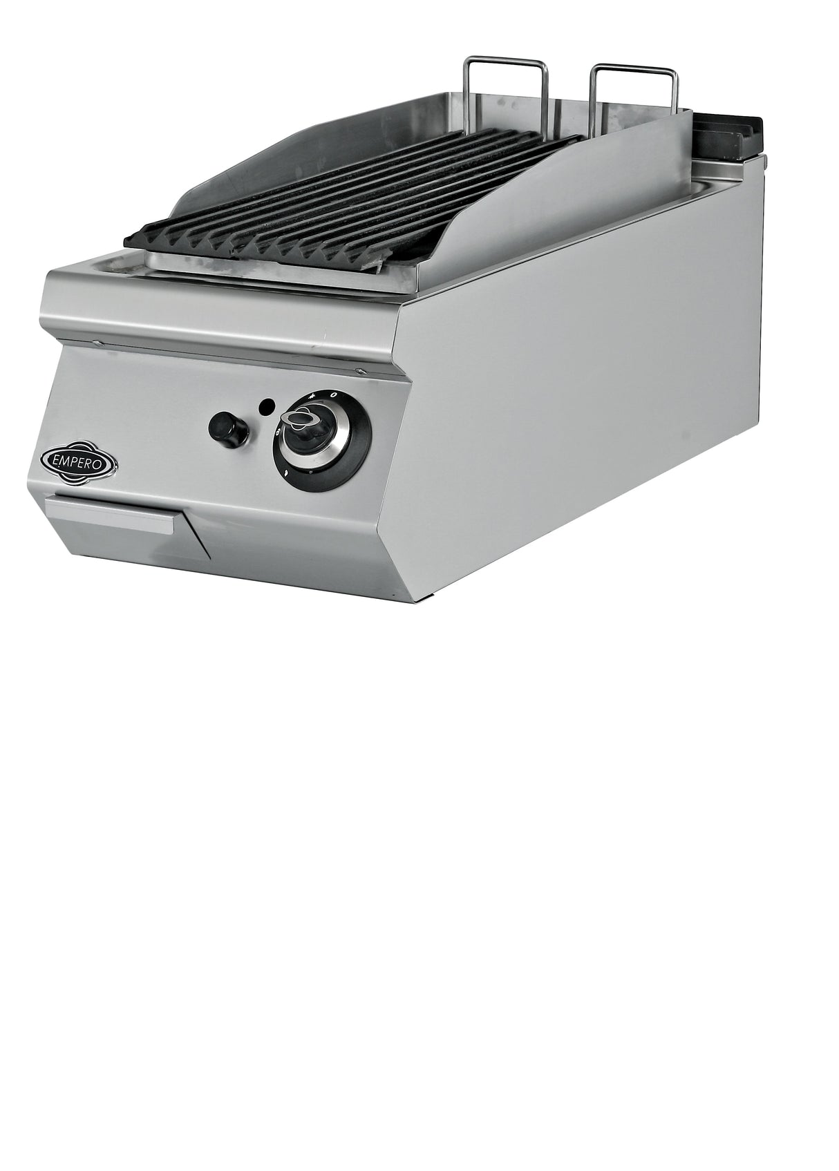 Gas Lavasteingrill – 10,3 kW – 2 Heizzonen – Magnet-Sicherheitsventil – 400×900×300 mm